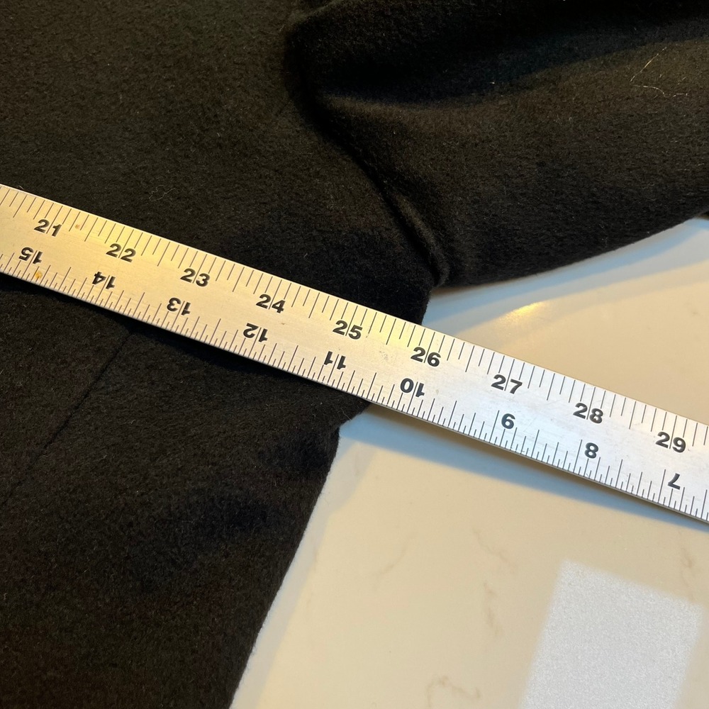 Bloomingdale's Loro Piana 100% Cashmere Double Breasted Overcoat Black 46R USA‎ - Picture 15 of 16